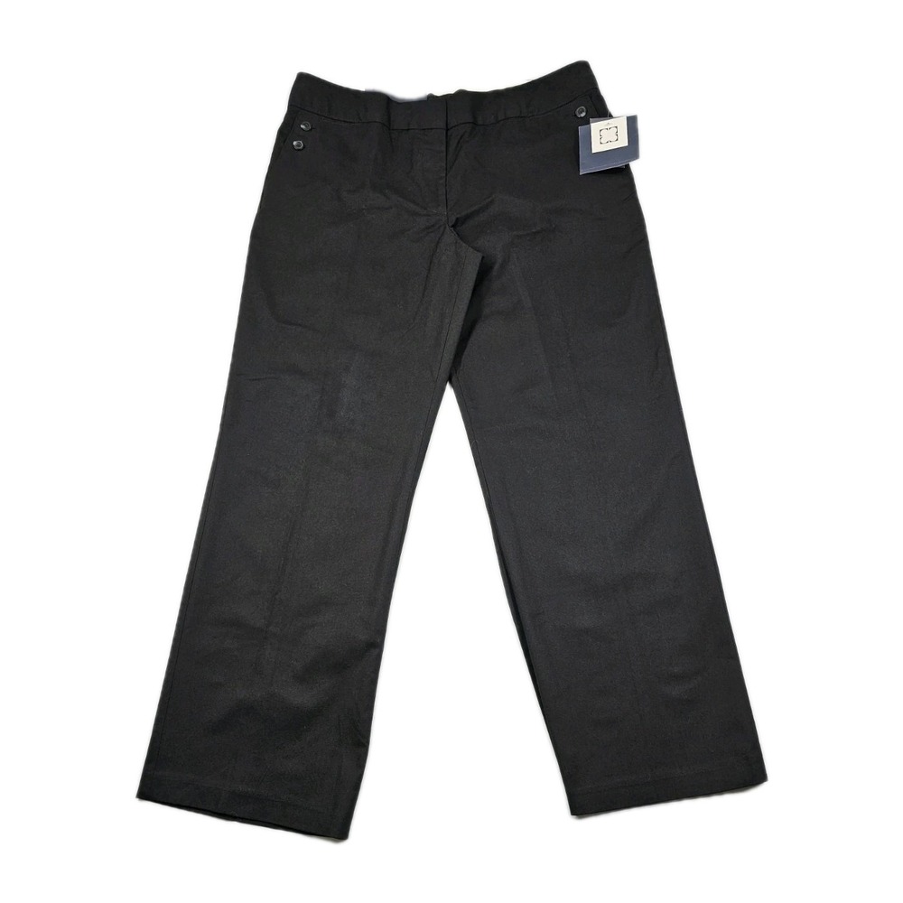 Liz Claiborne Womens 14 Black 001 Jackie Dress Pants Straight Leg LCMUA804
